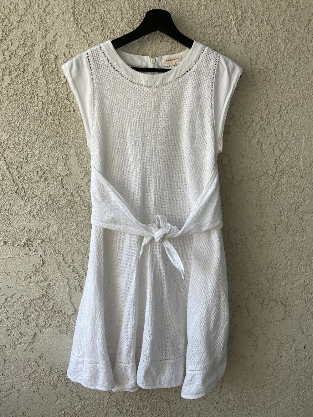 Rebecca Taylor White Cotton Eyelet Lace Dress Size 2 Cottagecore Summer Midi